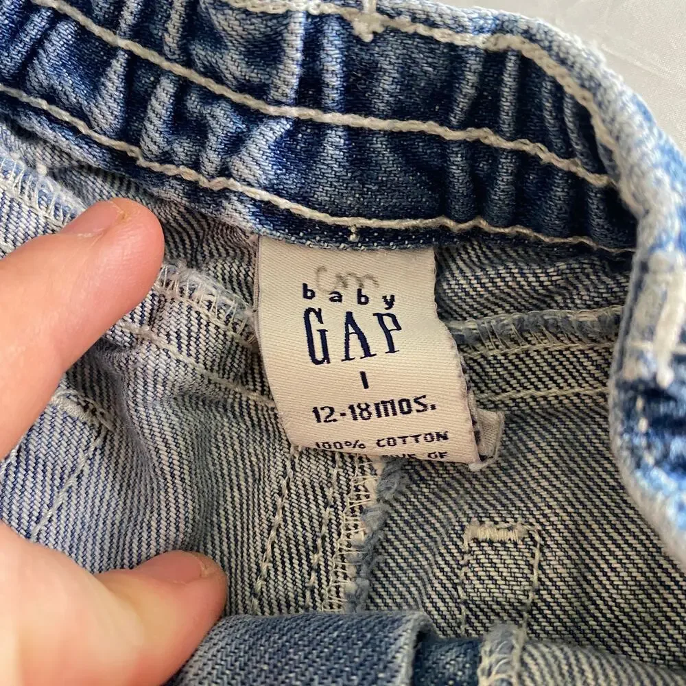 Vintage Baby Gap Floral Crewel Embroidered Jeans